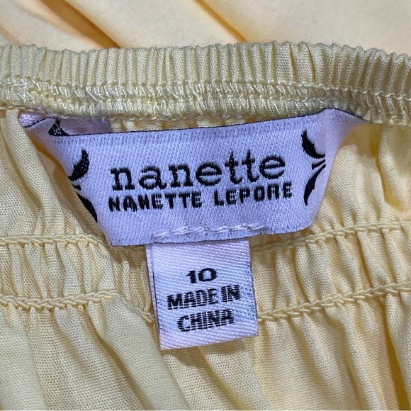 Nanette Lepore Yellow Smocked Midi Dress NWT | Sleeveless Tiered | Size 10 - Picture 9 of 12